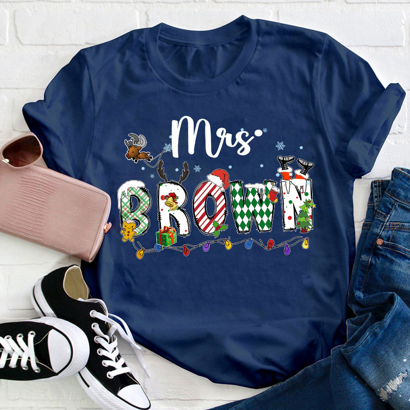 Personalized Christmas Is Coming Teacher T-Shirt