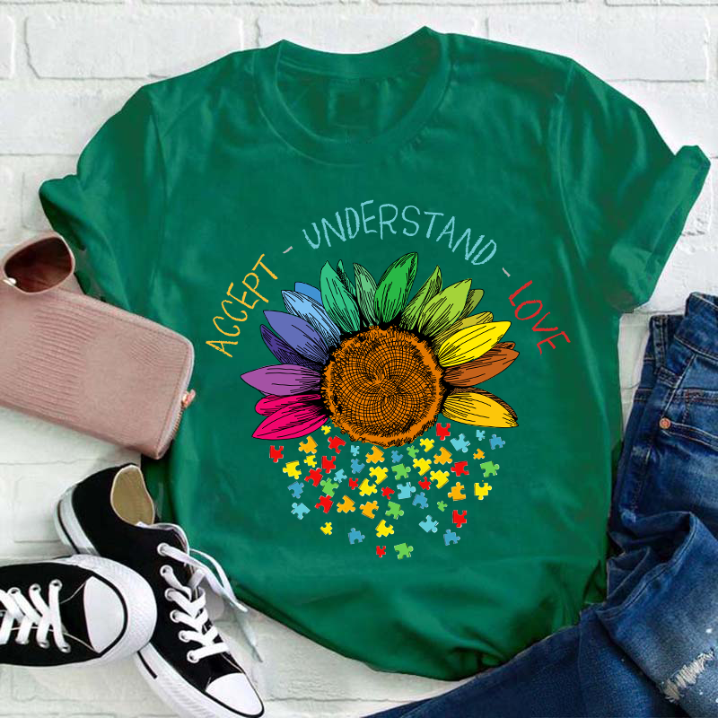 Accept Understand Love Teacher T-Shirt