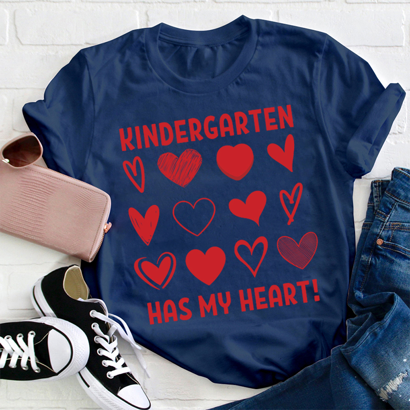 Personalized Grade Has My Heart Teacher T-Shirt