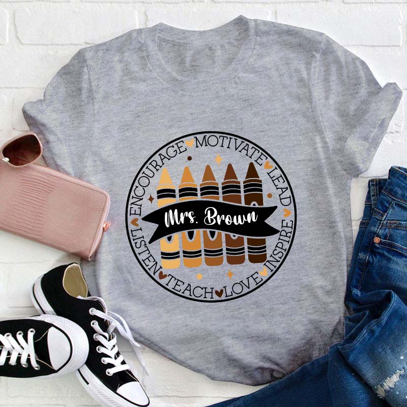 Personalized Name Encourage Motivate Lead Teacher T-Shirt