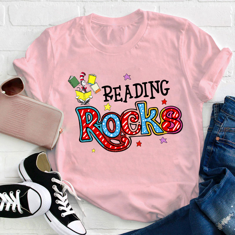Reading Rocks Teacher T-Shirt