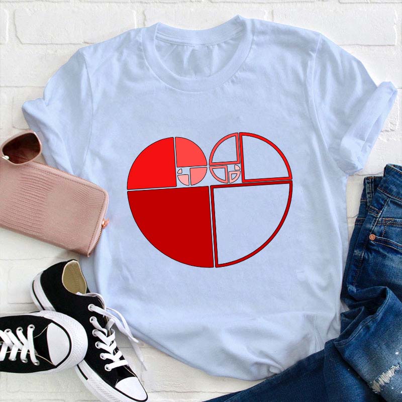 Geometric Love Teacher T-Shirt