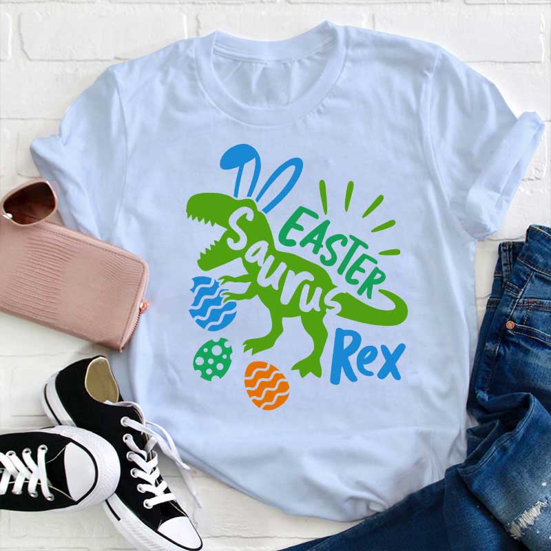 Easter Saurus Rex Teacher T-Shirt