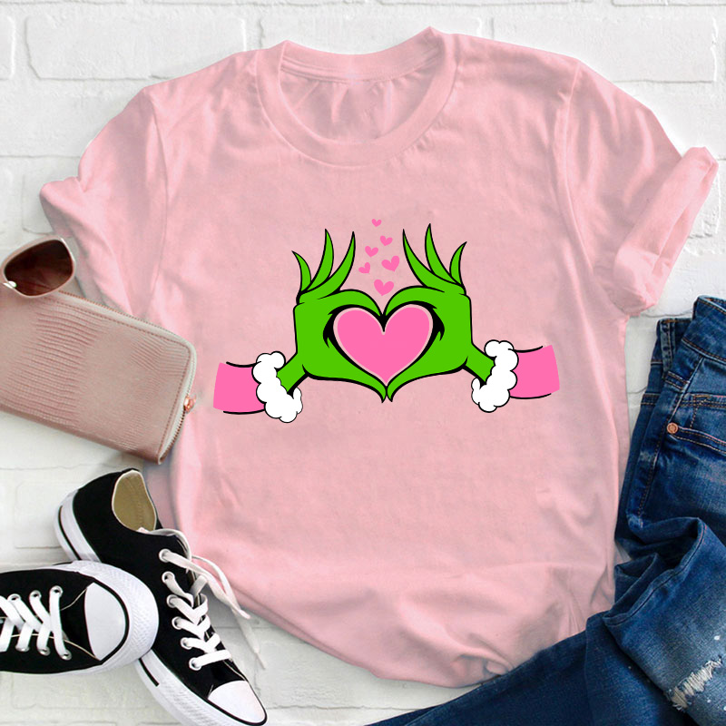 Make A Heart Sign Teacher T-Shirt