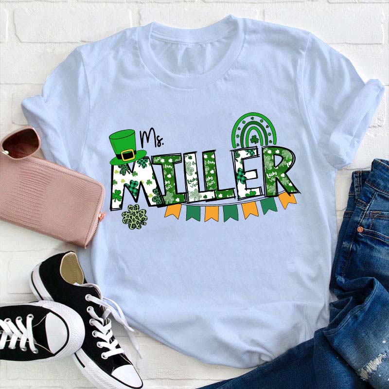 Personalized Name Saint Patricks Day Teacher T-Shirt