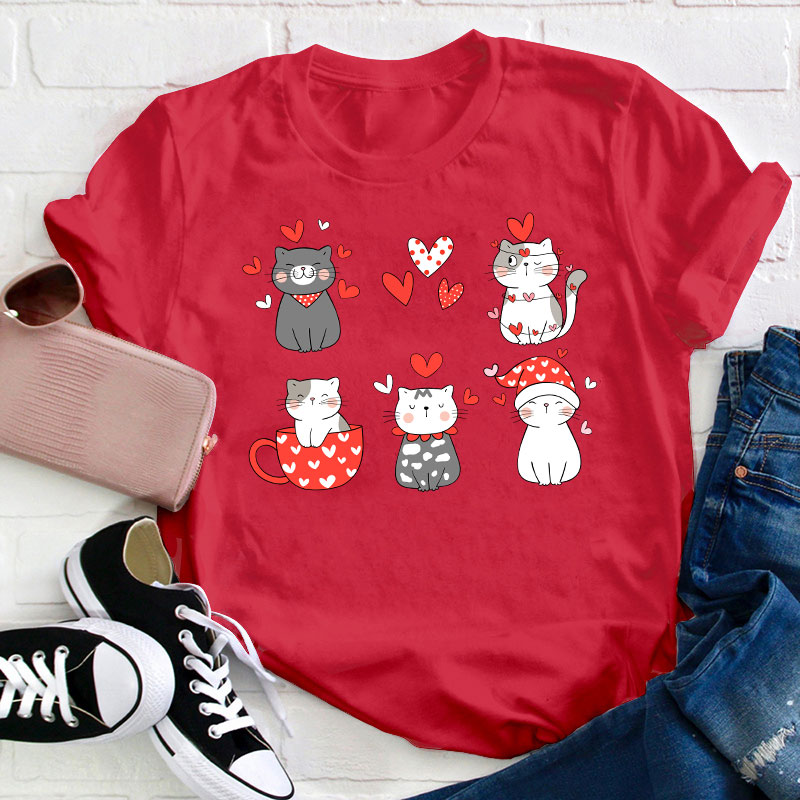Lovely Cats Teacher T-Shirt