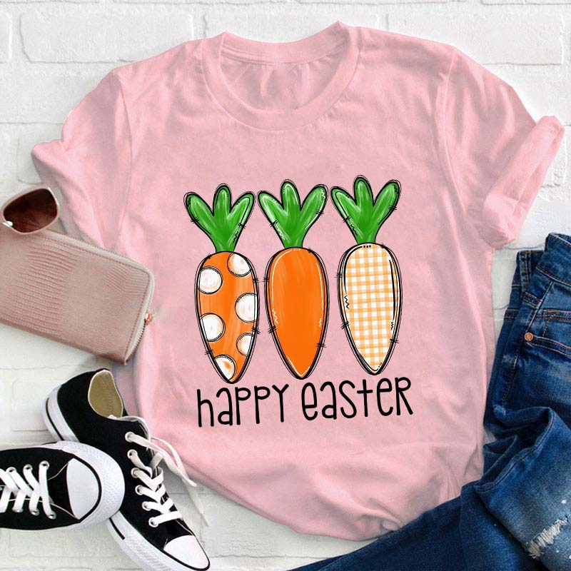 Happy Easter Carrot Teacher T-Shirt