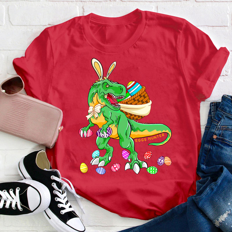 Happy Dinosaur Easter Teacher T-Shirt