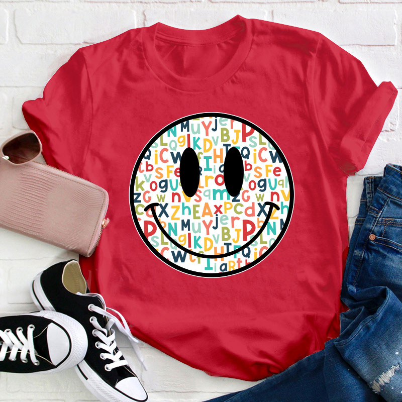 Abc Smiley Face Teacher T-Shirt