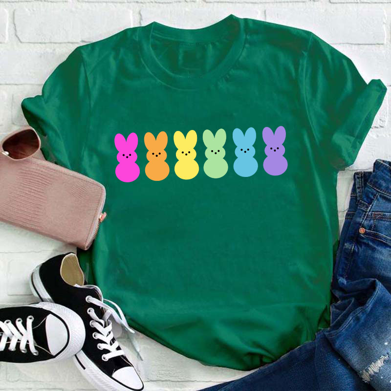 Easter Bunny Peeps Teacher T-Shirt