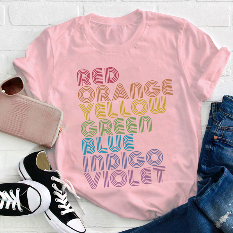 Red Orange Yellow Teacher T-Shirt