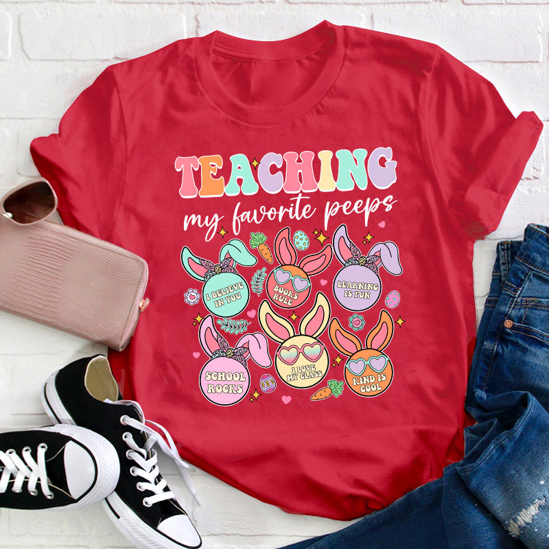 Bunny Teaching My Favorite Peeps Teacher T-Shirt