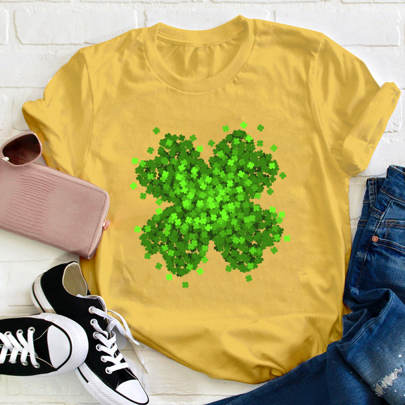 Green Shamrock Teacher T-Shirt