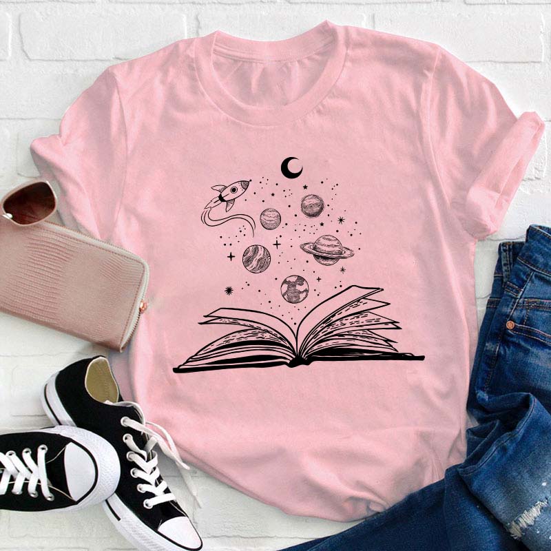 Books And Space Teacher T-Shirt