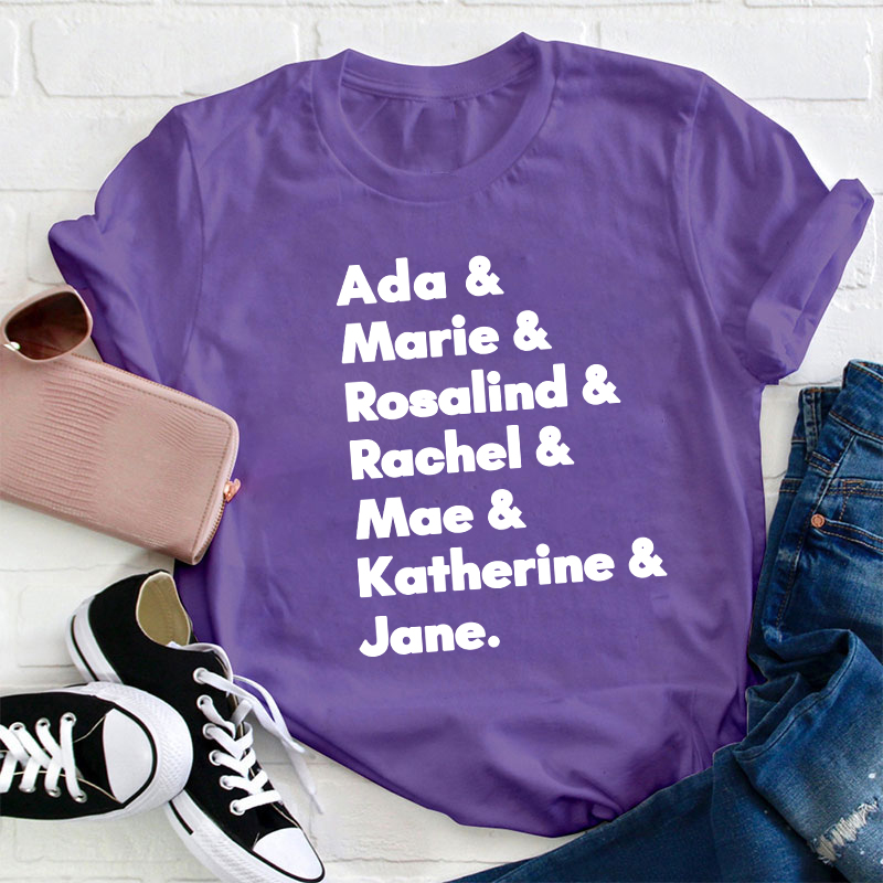Famous Women In Science And Math Stem Teacher T-Shirt