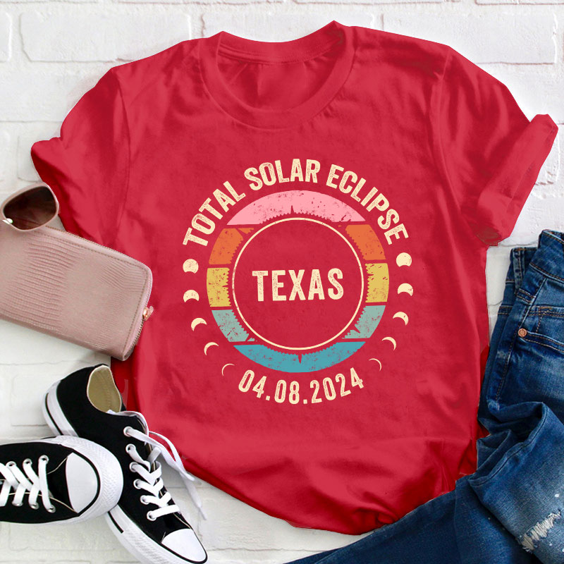 Personalized Total Solar Eclipse Teacher T-Shirt