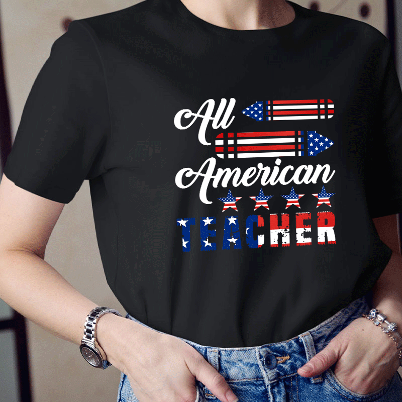 Cheer Up All American Teacher T-Shirt