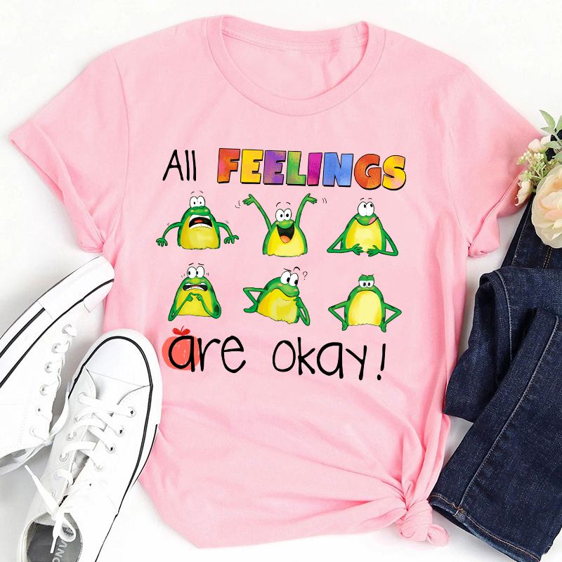 The Cute Expression On The Frog Is Funny Teacher T-Shirt