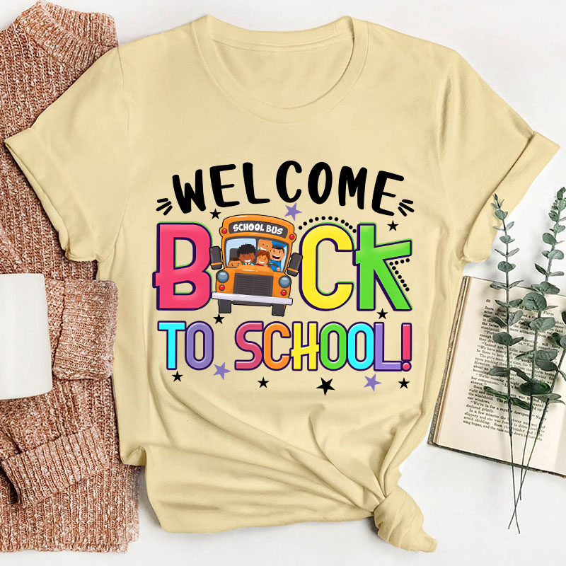 Welcome Back To School Kids School Bus Teacher T-Shirt