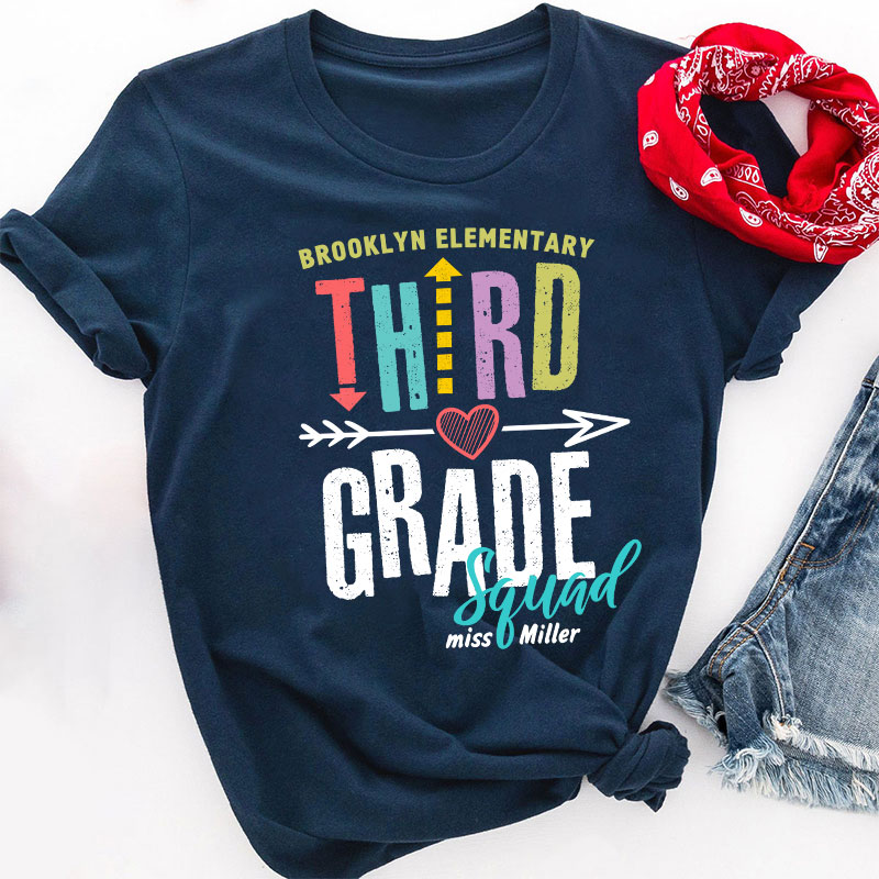 Personalized Name And Grade Team Teacher T-Shirt