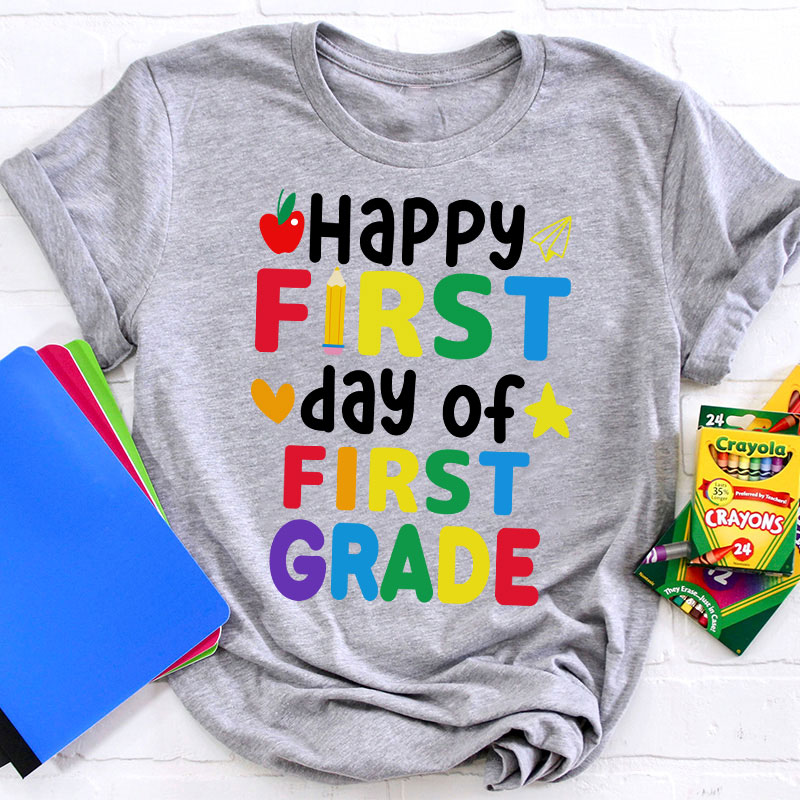 Personalized Happy First Day Of Kindergarten T-Shirt