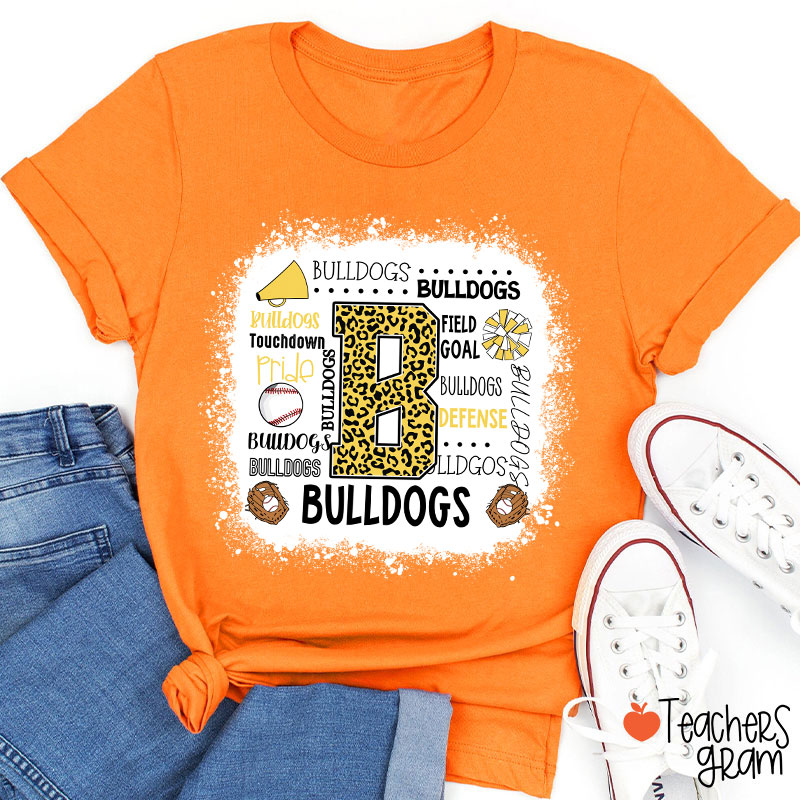 Personalized Team Typography Mascot Teacher T-Shirt