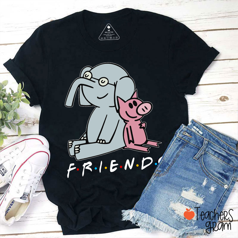 Elephant Good Friends Teacher T-Shirt