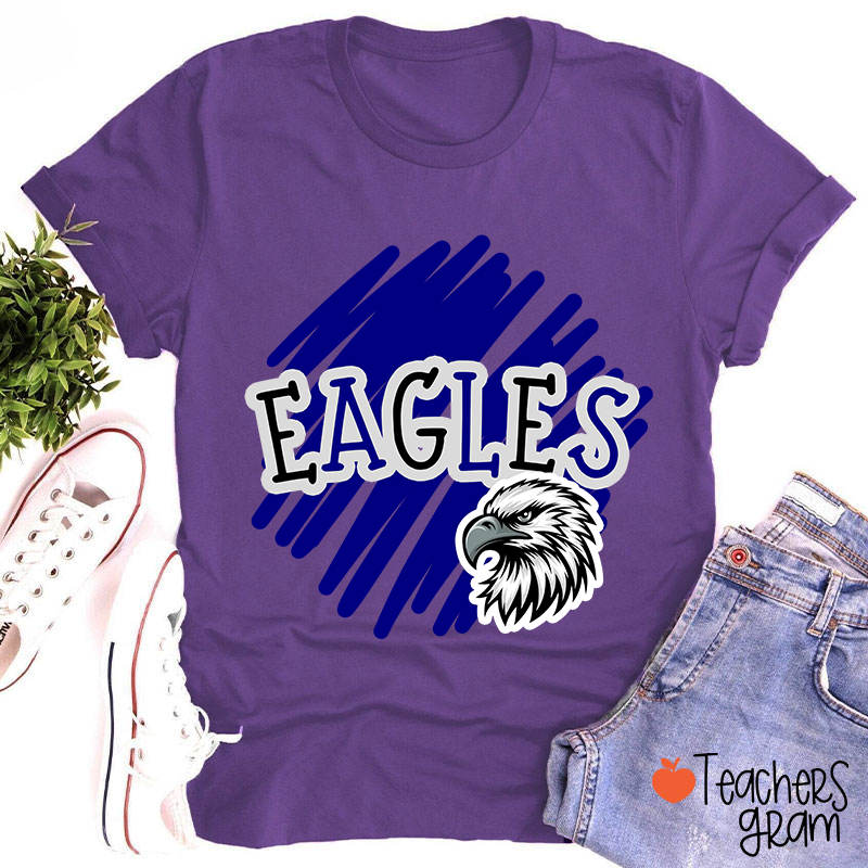 Personalized Mascot Graffiti School Spirit Teacher T-Shirt