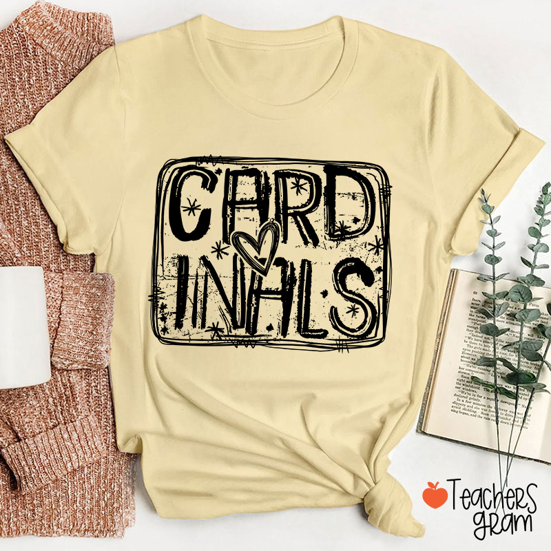 Personalized Mascot Graffiti Spirit Game Day Teacher T-Shirt