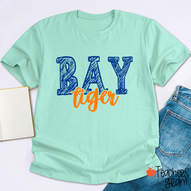 Personalized Mascot And School Name Initials Graffiti Fonts Teacher T-Shirt