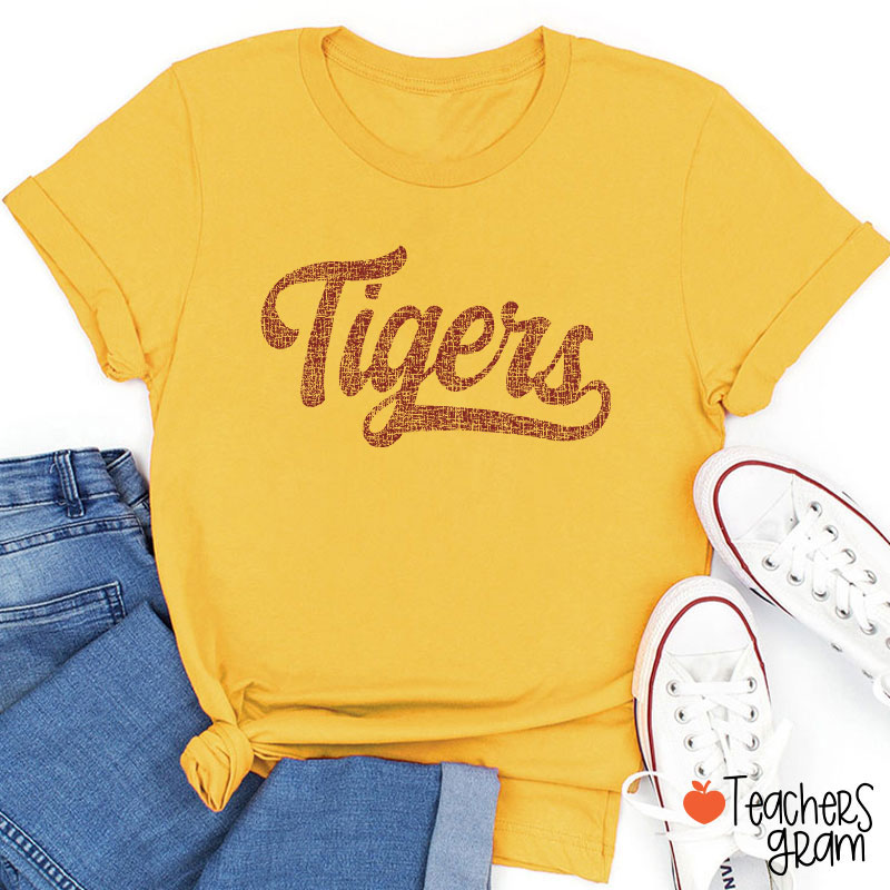 Personalized Mascot Comfort Colors Distressed Teacher T-Shirt