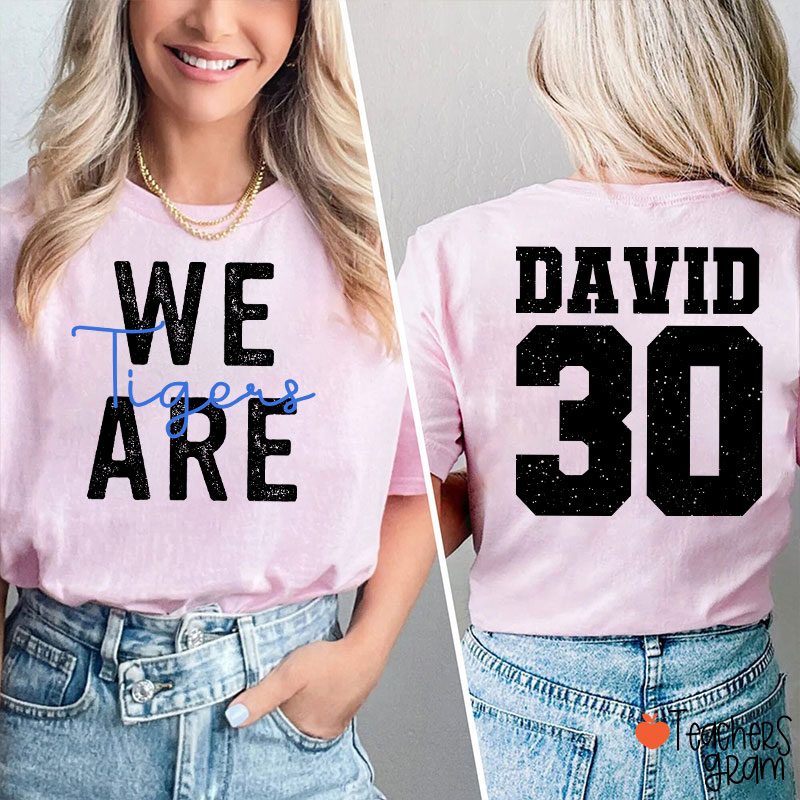 Personalized Mascot We Are Game Day Teacher Two Sided T-Shirt