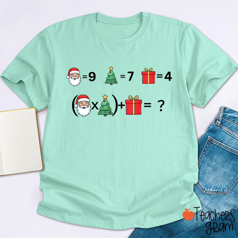 Funny 67 Meme Christmas Math Teacher T-Shirt