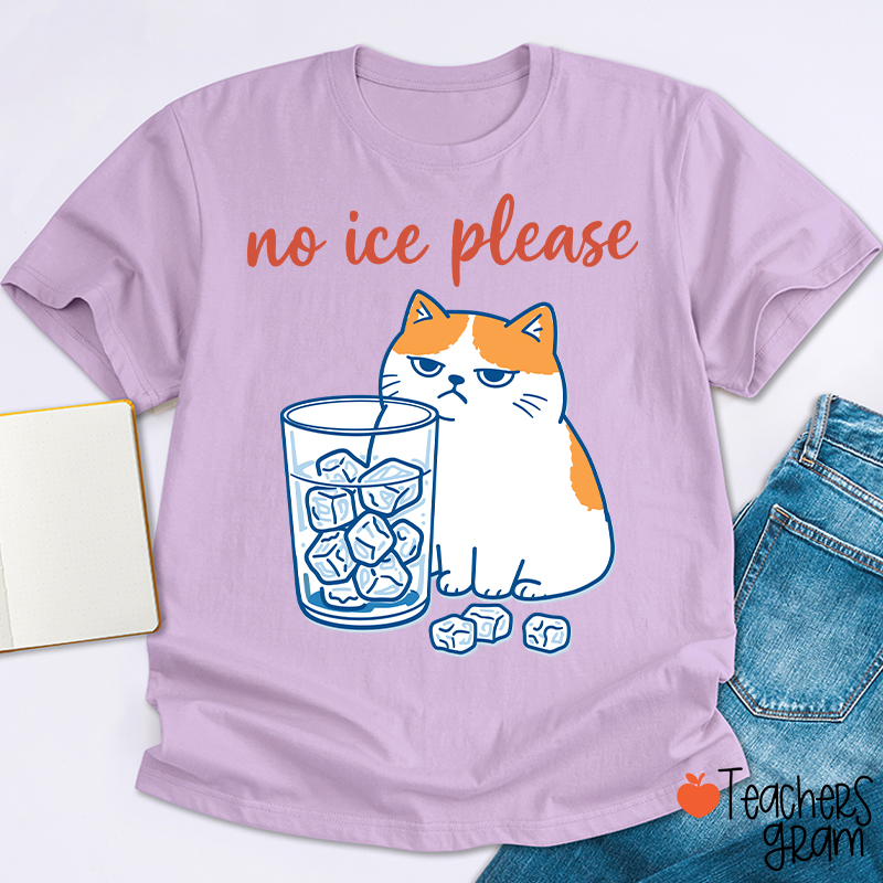No ICE Please Cute Cat Teacher T-Shirt