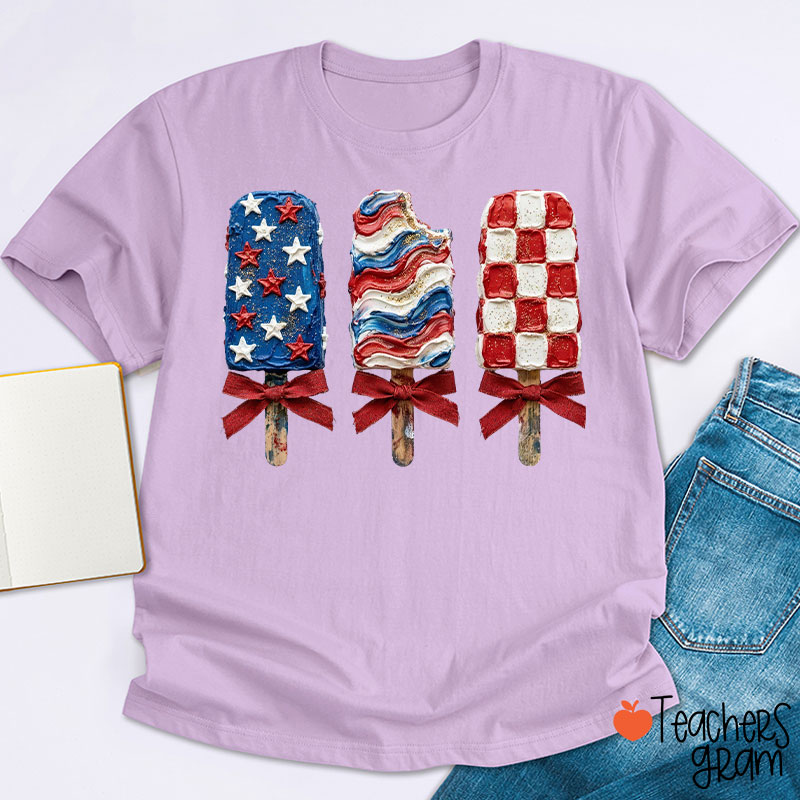 Patriotic Popsicle Teacher T-Shirt