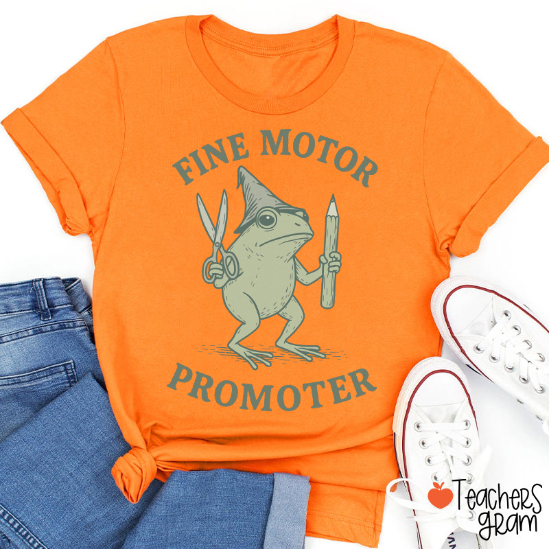 Fine Motor Promoter Wizard Frog OT Teacher T-Shirt