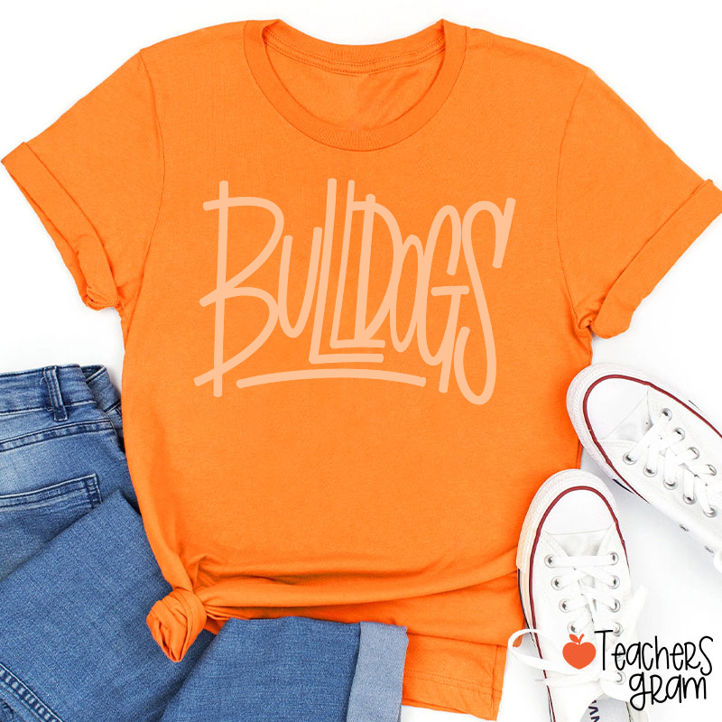 Personalized Mascot Simple Script Teacher T-Shirt