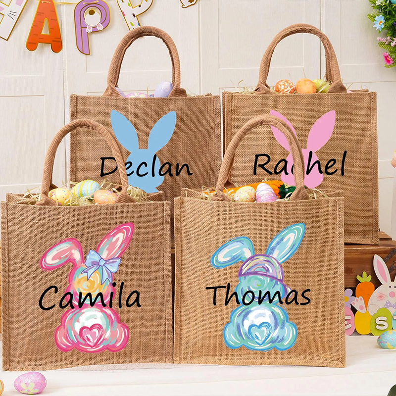 Personalized Easter Bunny Tote Bag