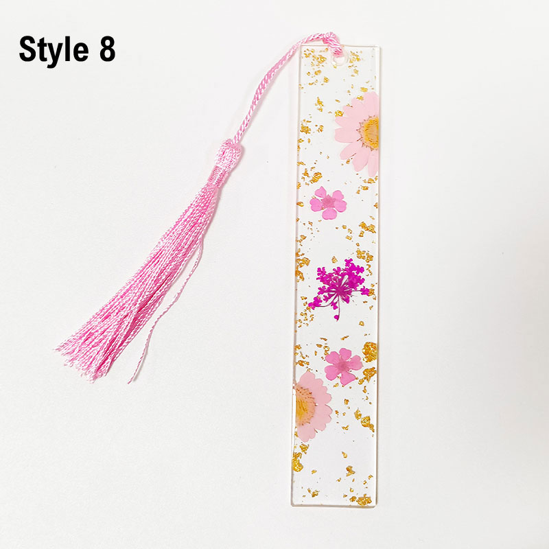 Personalized Pressed Daisy Teacher Bookmark