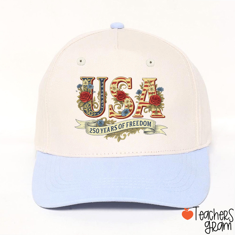 Usa 250 Years Of Freedom Teacher Baseball Cap