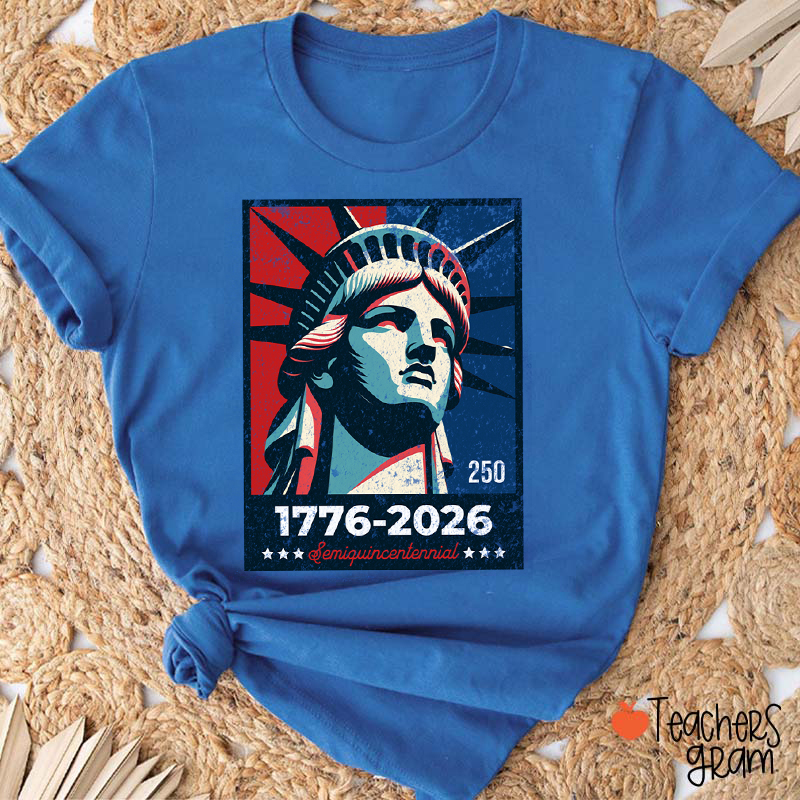 Patriot Pride Statue Of Liberty Teacher T-Shirt