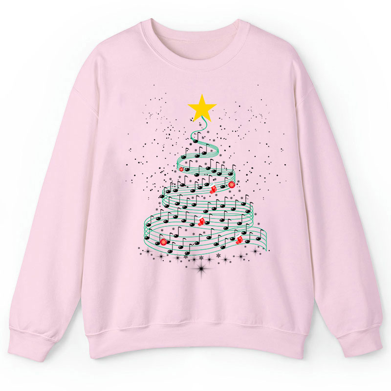 Music Note Christmas Tree Teacher Sweatshirt