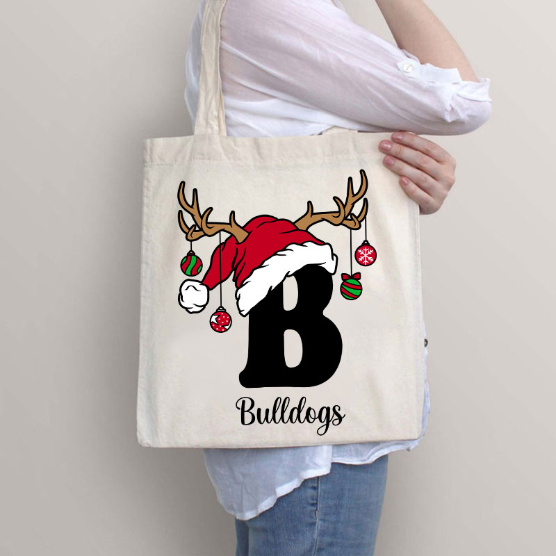 Personalized An Elk Santa Hat Teacher Tote Bag