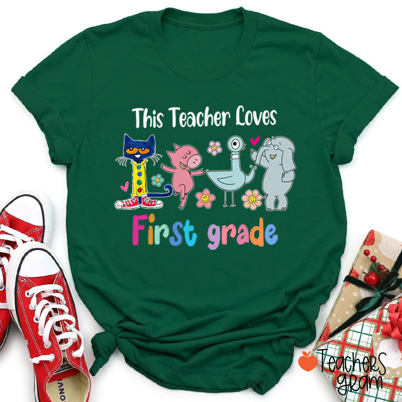 Personalized Grade This Teacher Loves Kindergarten Teacher T-Shirt