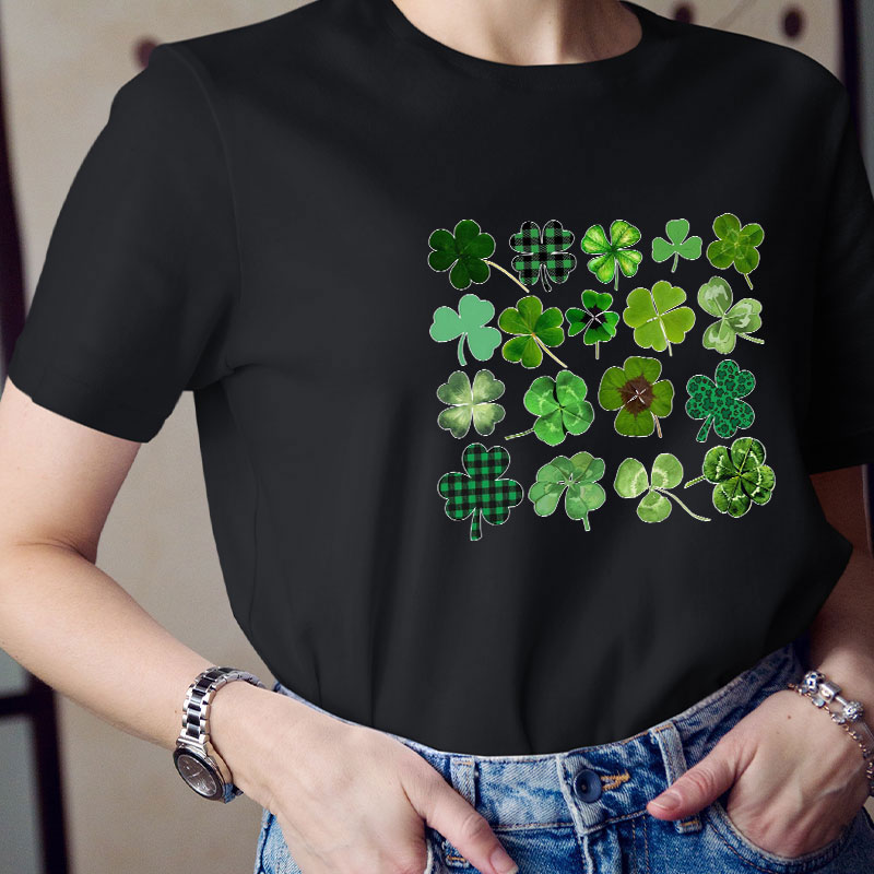 Different Kinds Of Lucky Clovers Teacher T-Shirt
