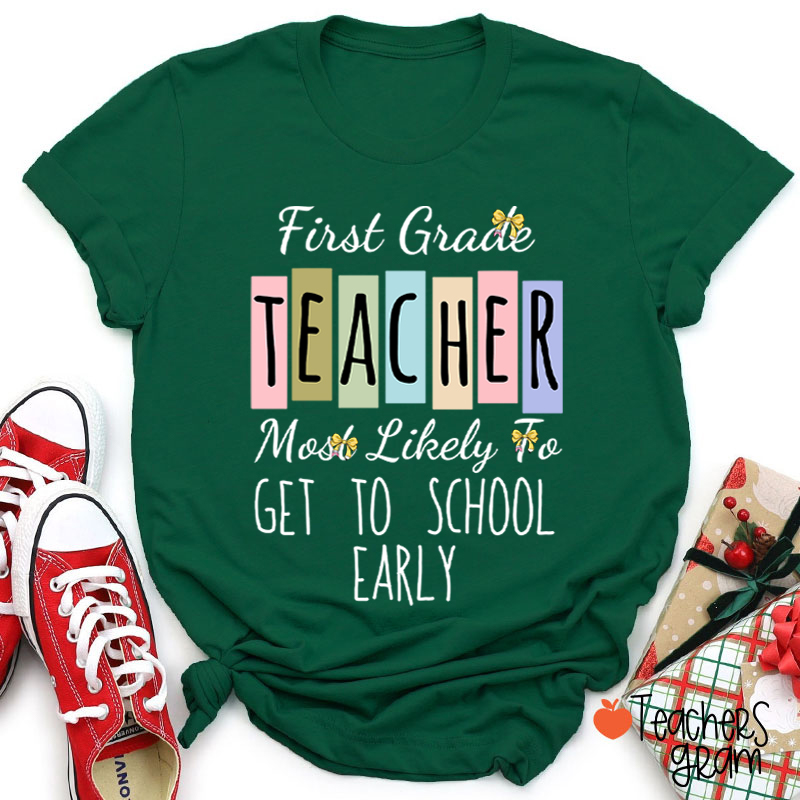 Personalized Grade And Text Most Likely To Teacher T-Shirt