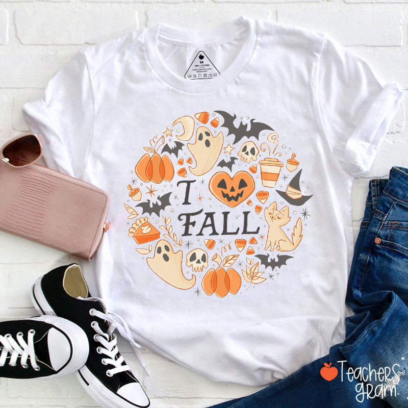 I Love Fall Teacher T-Shirt
