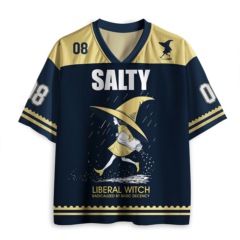 Personalized Liberal Witch Radicalized By Basic Decency Teacher Mesh Jersey