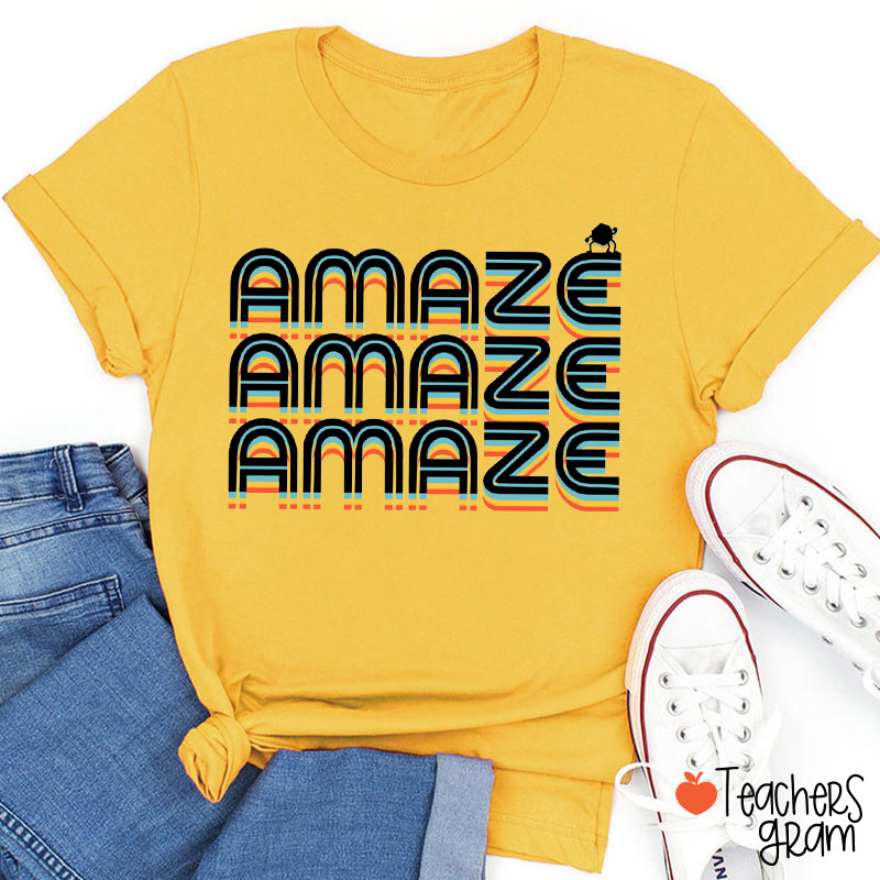 Amaze Rocky Rainbow Teacher T-Shirt