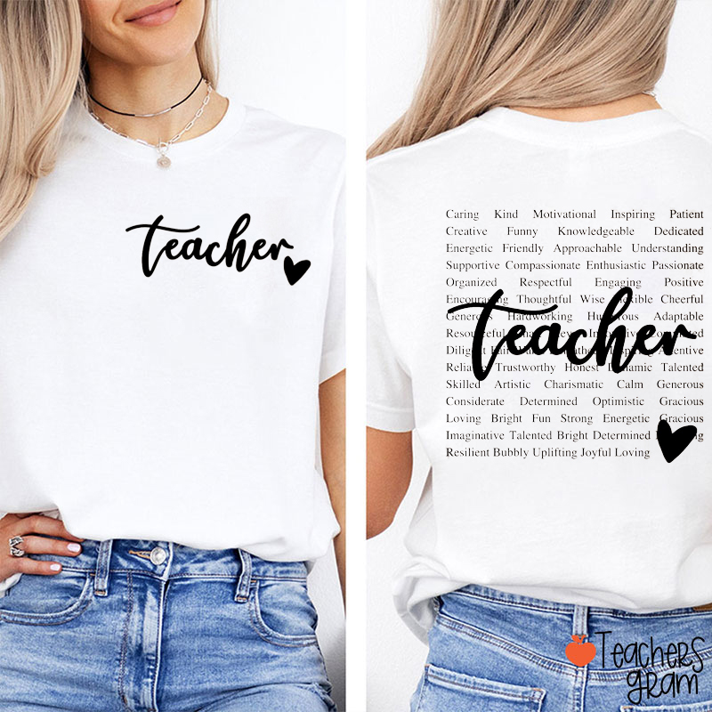 Appreciation Teacher Two Sided T-Shirt